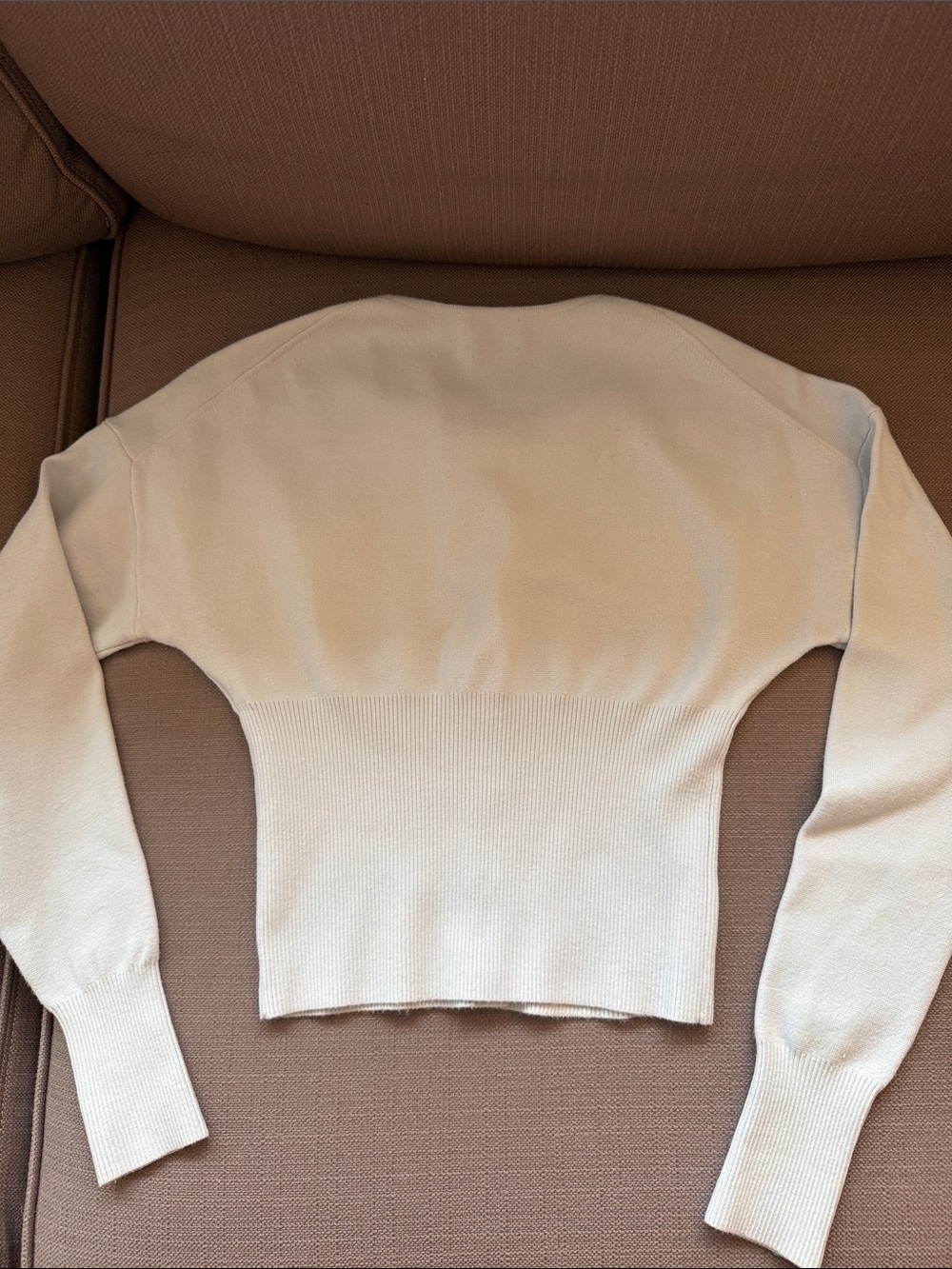 Wilfred Size 2XS Light Blue Women's Button-Up Ribbed Waist Sweater - Picture 4 of 6